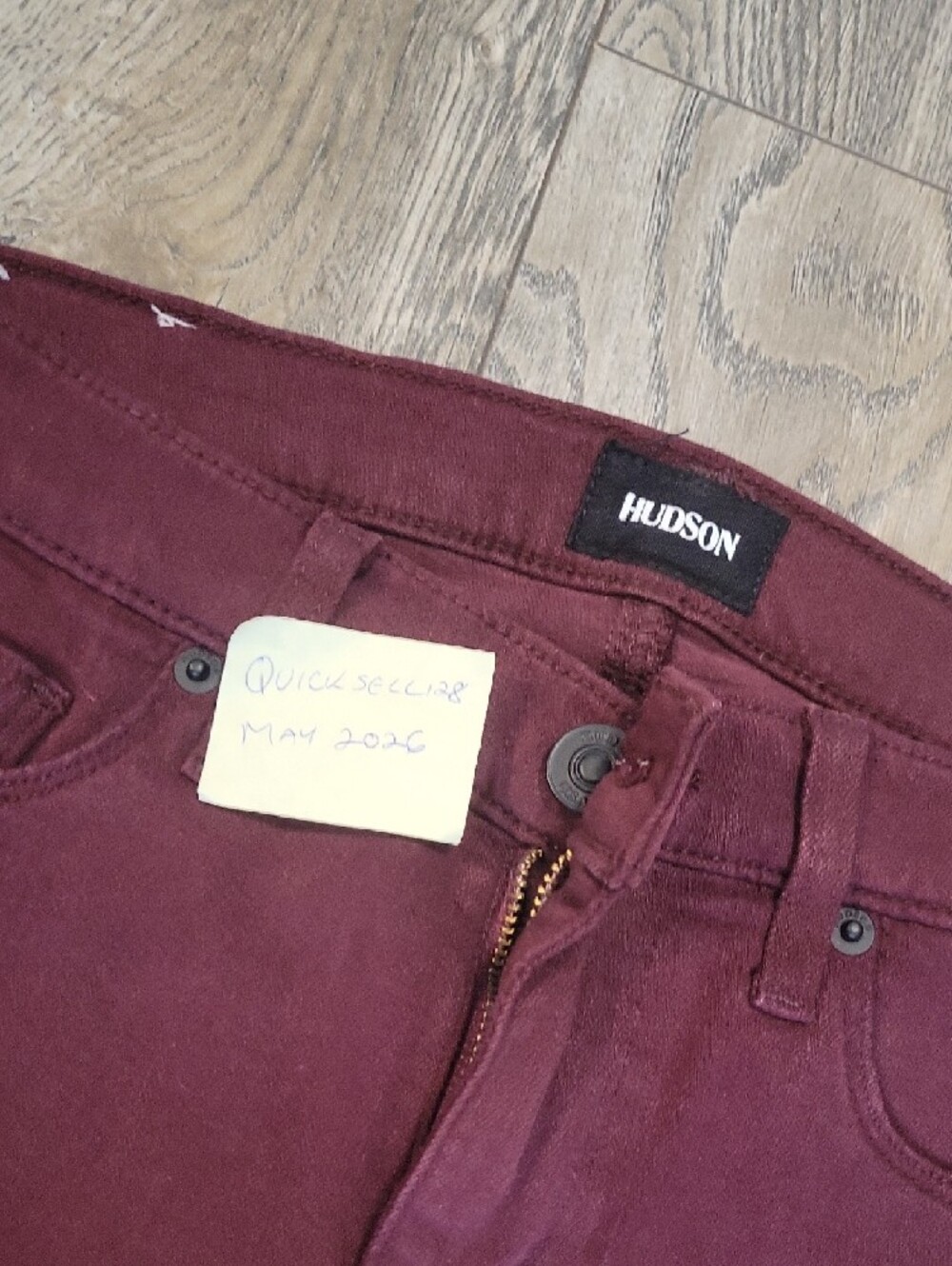 Hudson Jeans Skinny in Deep Burgundy - Picture 2 of 4